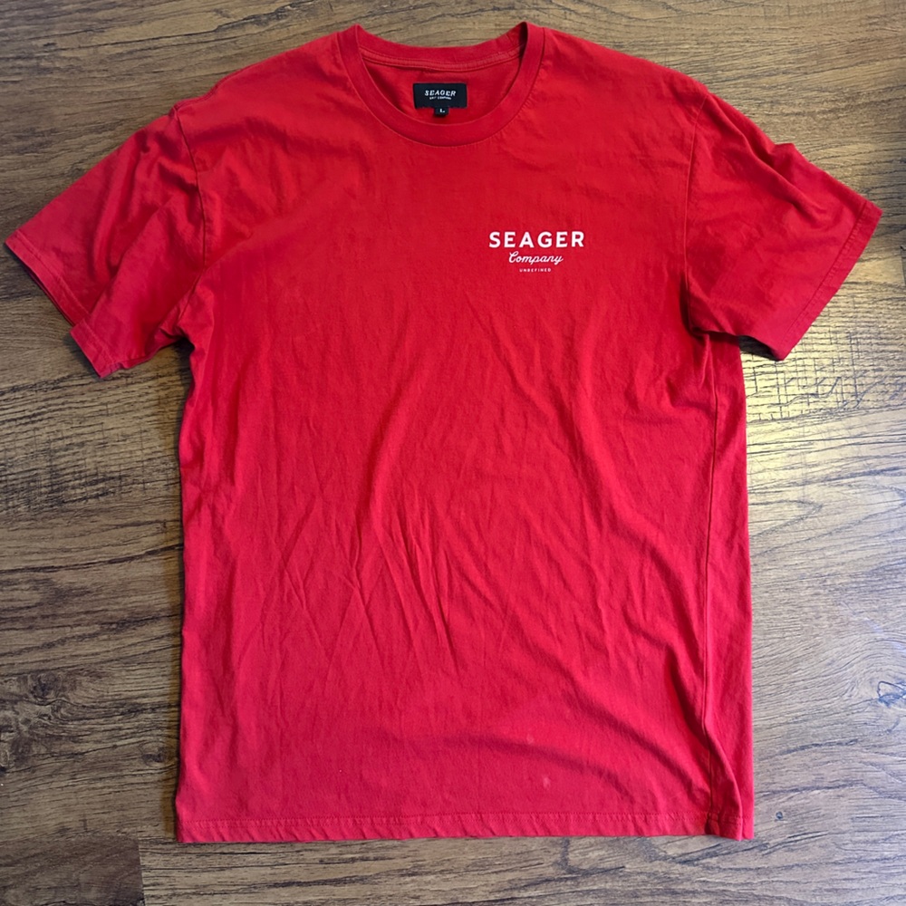 Seager Red Short Sleeve Men's Tee large